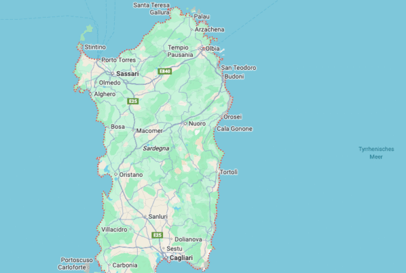 Sardinien Karte