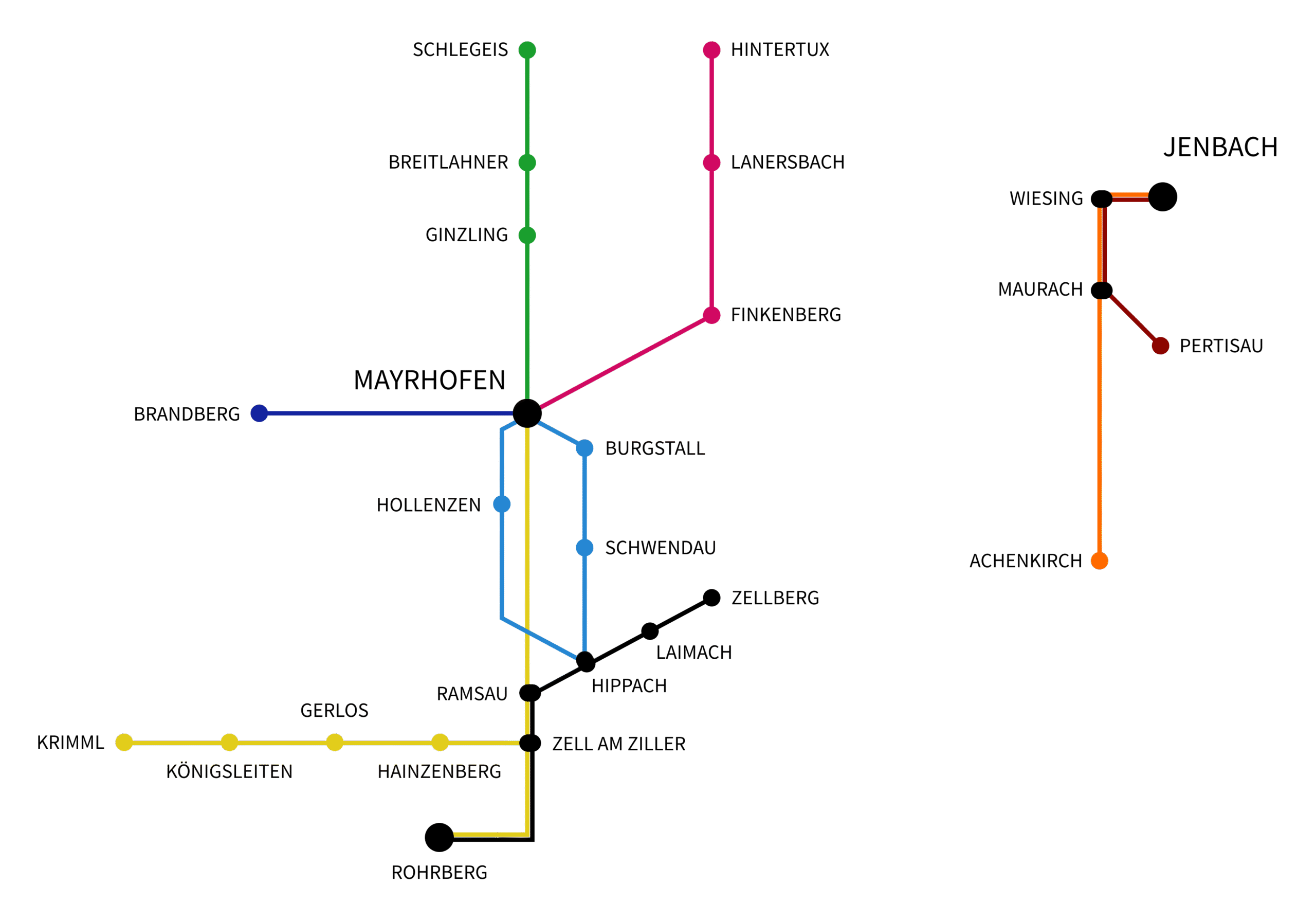 Karte Christophorus Linienbusse mit Sommershuttle