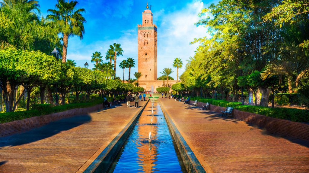 Marrakesch Koutoubia Moschee Minarett Medina