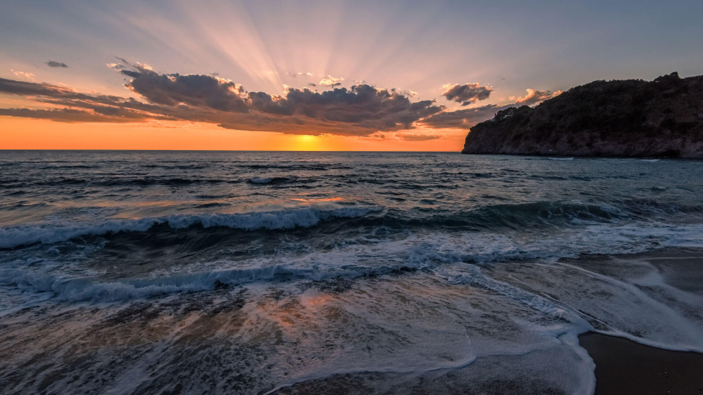 Ischia - Strand San Francesco Sonnenuntergang