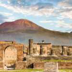 Der Vesuv und die Stadt Pompeji