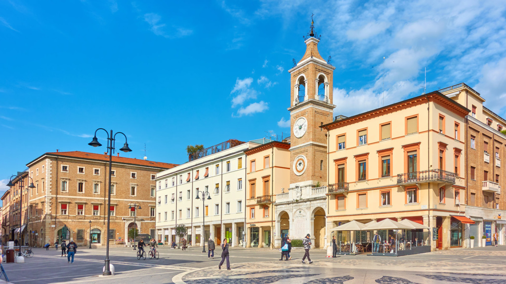 Sehenswürdigkeiten in Rimini: Piazza Tre Martiri (Platz der drei Märtyrer)