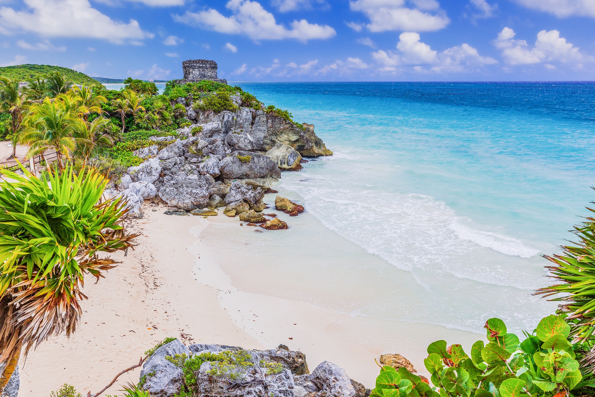 Tulum,,Mexico.,God,Of,Winds,Temple,Overlooking,The,Caribbean,Sea.