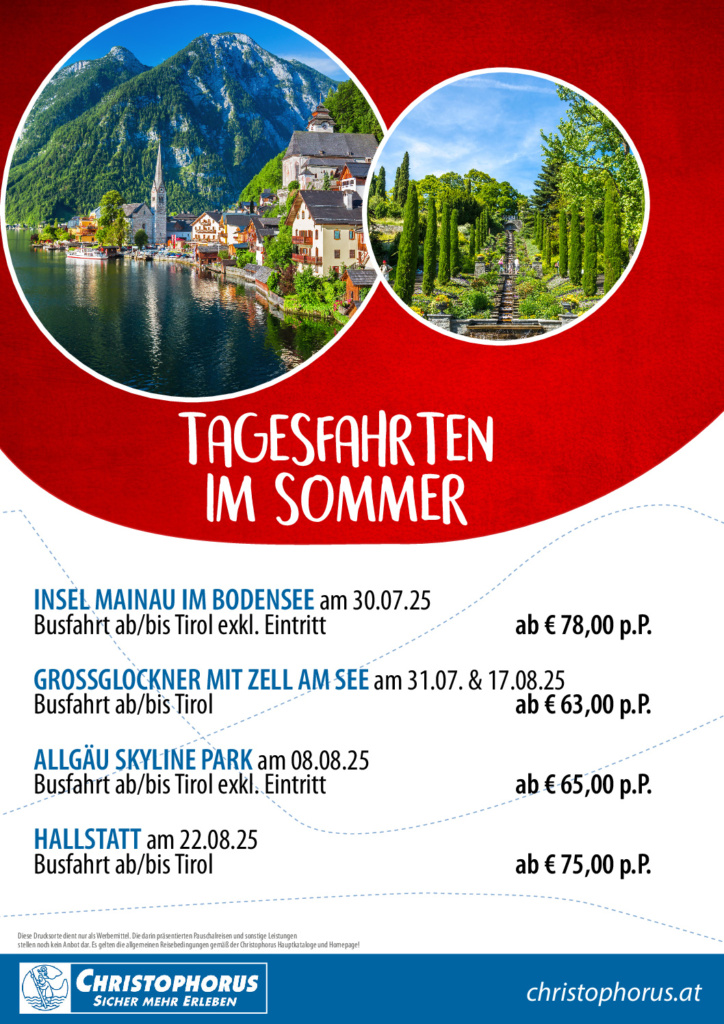 Tagesfahrten im Juli & August